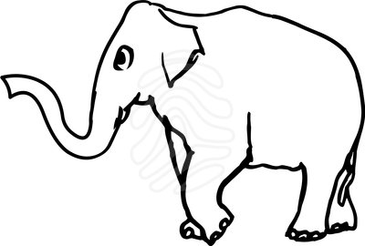 400x270 Free Elephant Clipart Black And White Image
