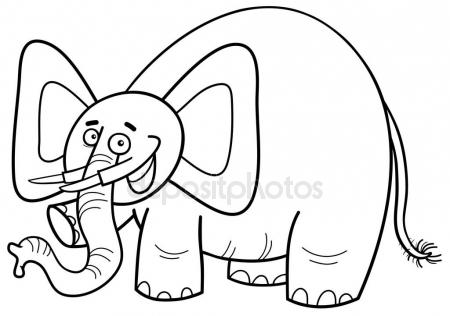 450x316 Illustration Of An Elephant Ganesha, A Hindu God. Black And White