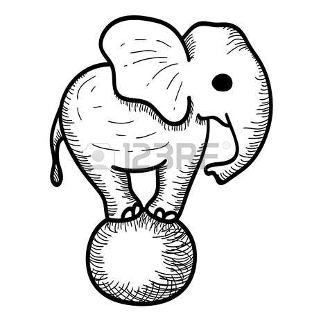 450x450 Drawn Elephant Sketch