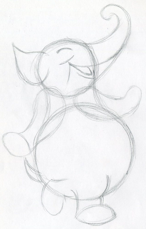 500x783 Walking Cartoon Elephant, Very Cute, Easy To Draw