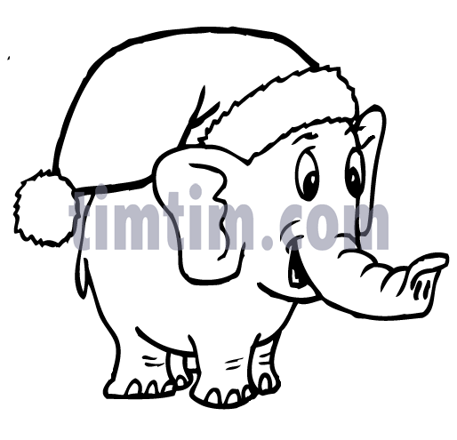 514x495 Free Drawing Of Christmas Elephant Bw From The Category Christmas