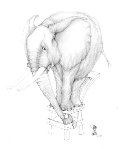 424x504 Angry Mouses, Scared Elephant Nothing Worth Stealing