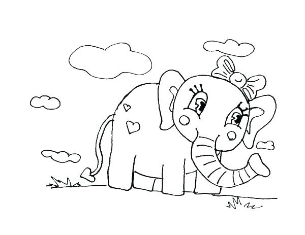 600x463 Coloring Pages Baby Cartoon Elephant Coloring Pages Baby Elephant