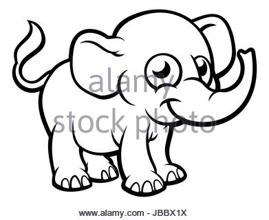 391x320 An Elephant Safari Animals Cartoon Character Stock Photo