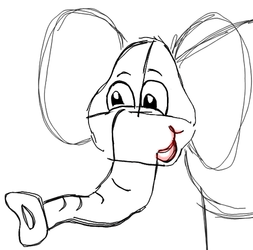 500x493 How To Draw Cartoon Elephants African Animals Step By Step