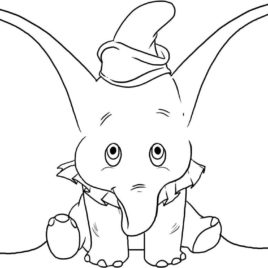 268x268 Cartoon Elephant Coloring Page Archives