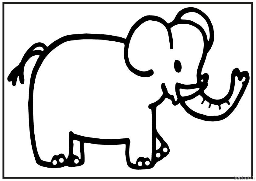842x595 Cute Baby Elephant Coloring Pages