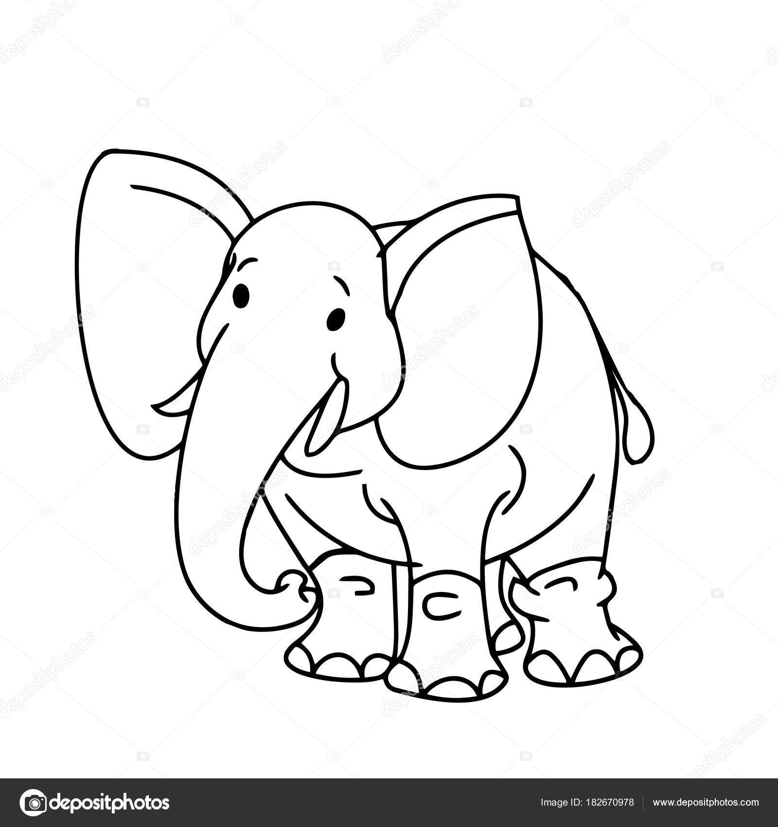 1600x1700 Cute Cartoon Elephant White Background Childrens Prints Shirt