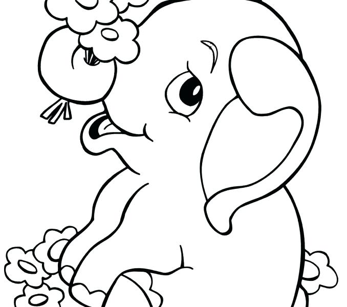 678x600 Cute Elephant Coloring Pages For Cute Elephant Coloring Pictures
