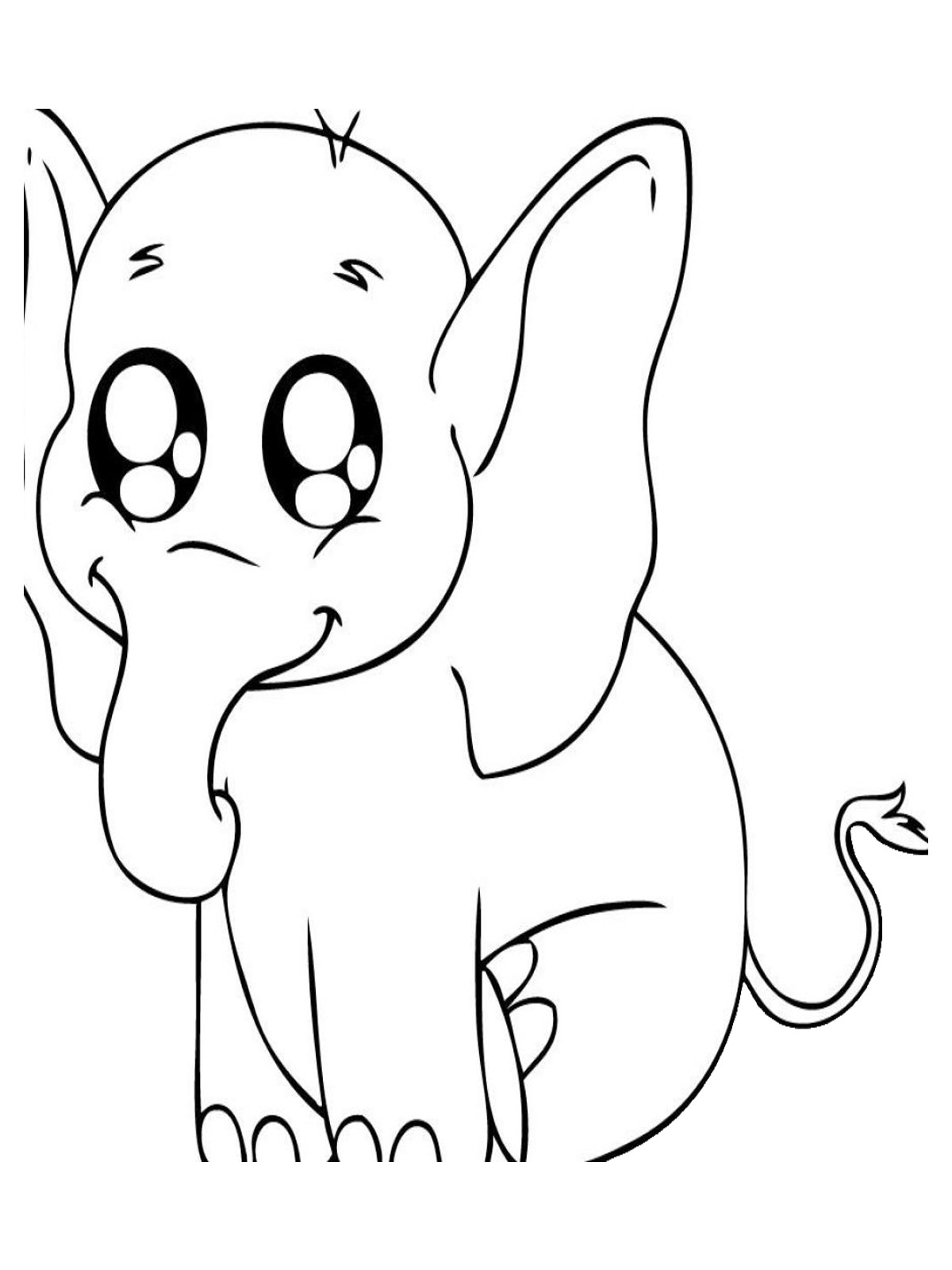 1200x1600 Baby Elephant Kids Coloring Sheets