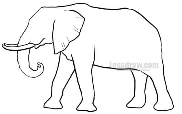 630x396 How To Draw Elephant Easy For Childrens Lessdraw