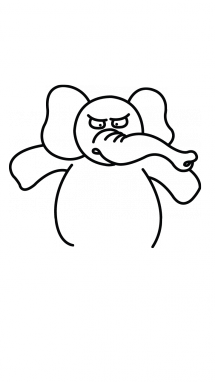 215x382 How To Draw An Angry Elephant, Easy Step By Step Drawing Tutorial