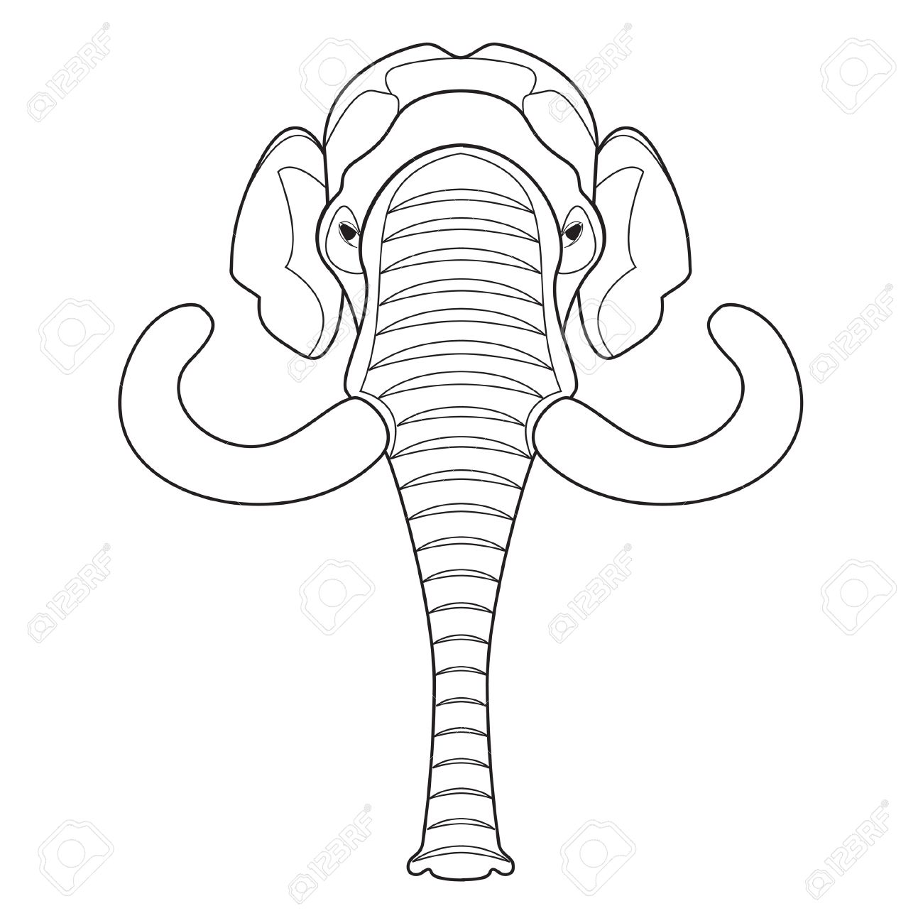 1300x1300 Mammoth Head Illustration Royalty Free Cliparts, Vectors,