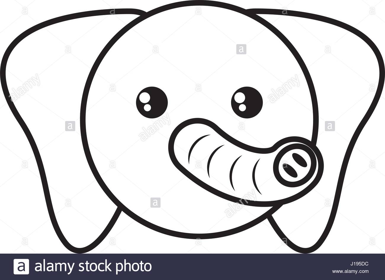 1300x944 Face Elephant Animal Outline Stock Vector Art Amp Illustration