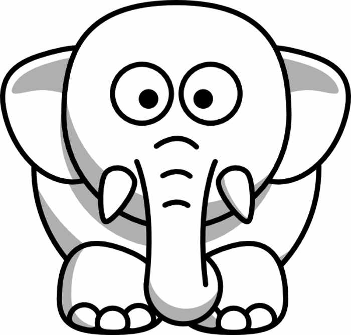 700x669 Free Elephant Clipart Outline Image