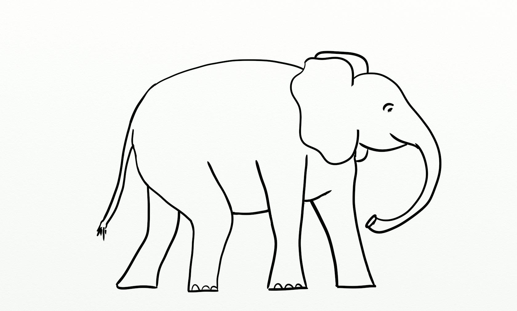 1680x1010 Stunning Elephant Outline Template Contemporary
