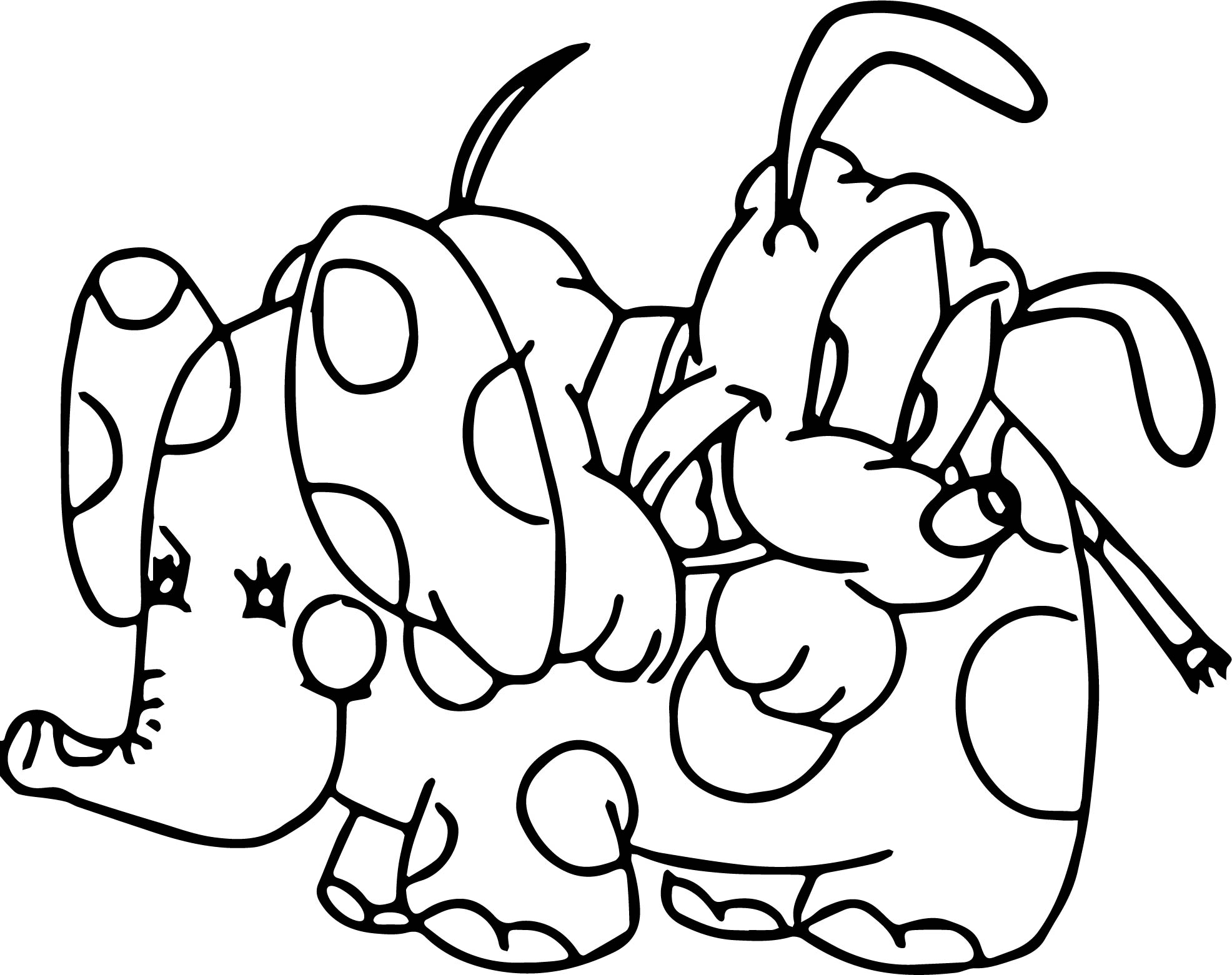 1972x1561 Baby Pluto Elephant Toy Outline Coloring Page Wecoloringpage