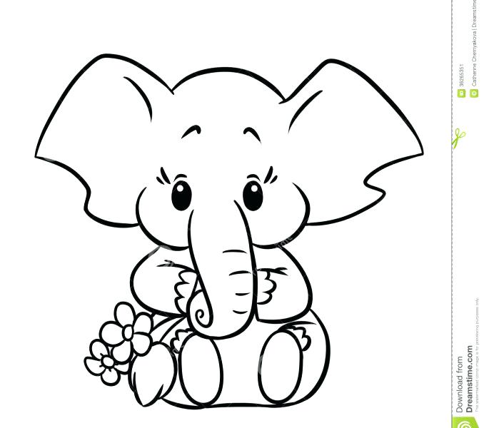 678x600 Cute Elephant Coloring Pages 27 Together With Cartoon Elephant