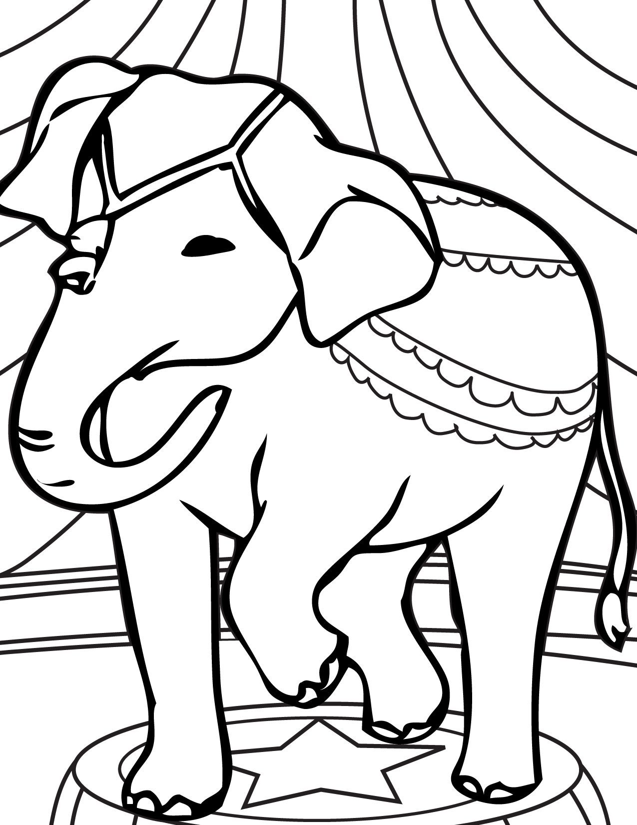 1275x1650 Preschool Coloring Pages Elephant Circus Animal Coloring Pages