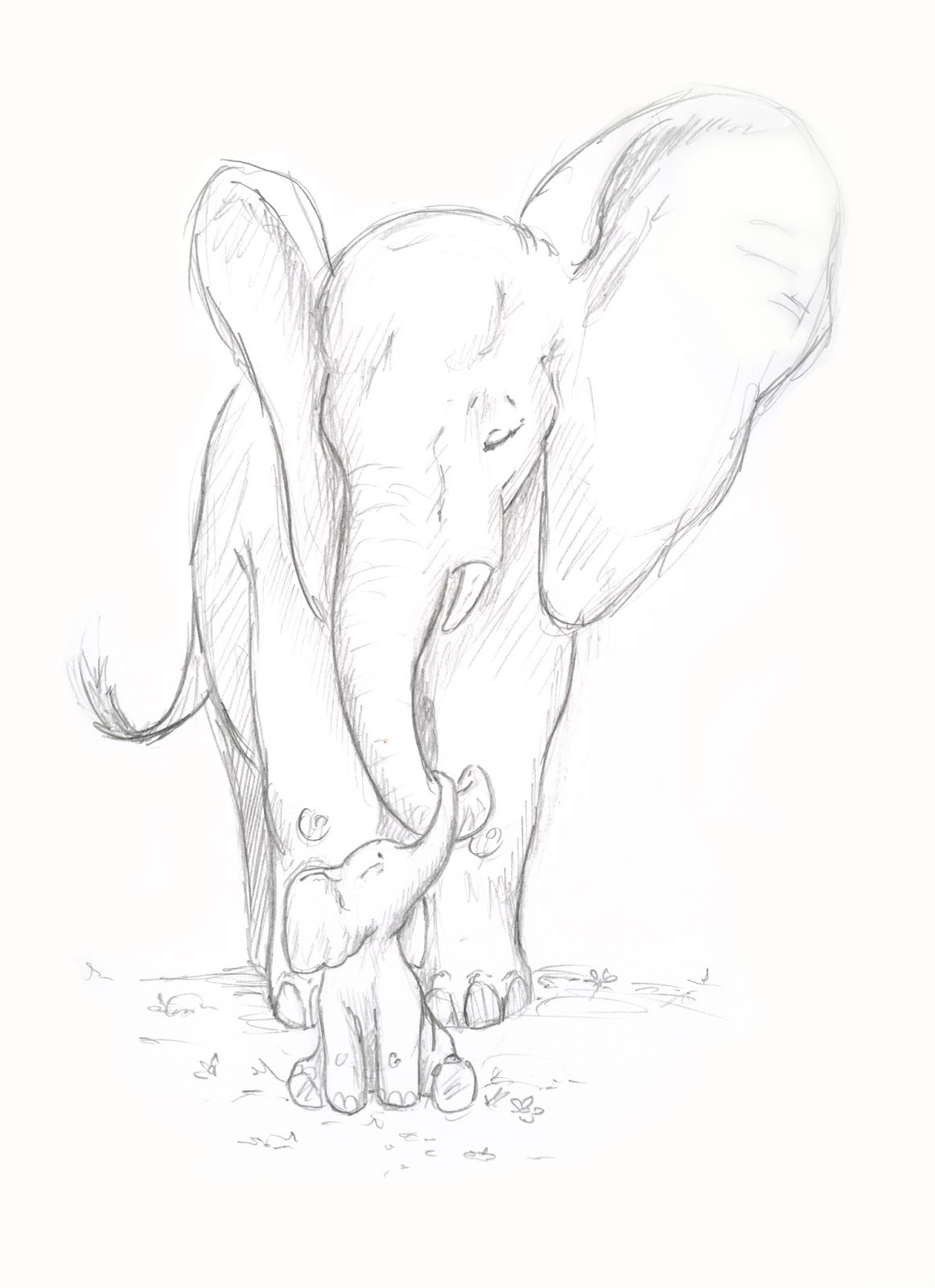 1162x1600 Carey Bowden Art Draw Day 15 Elephants
