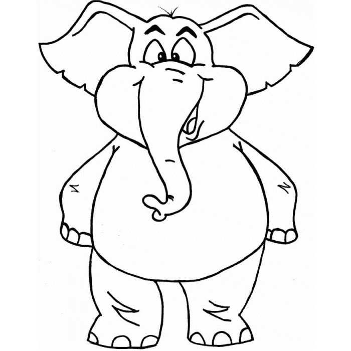 700x700 Elephant Template