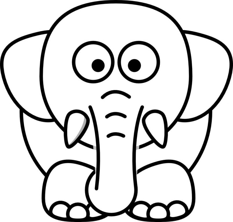 805x769 Coloring How To Draw Cartoonsian Elephant Plus How To Draw