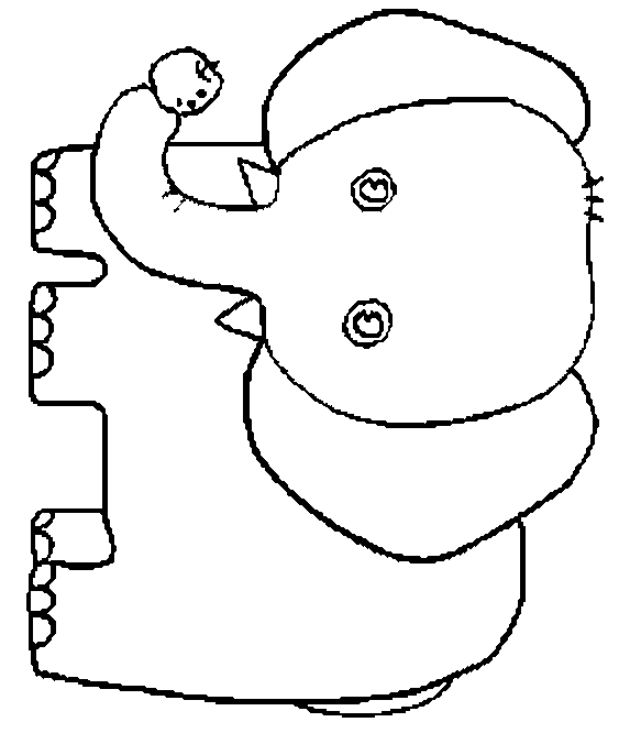 563x666 Best Elephant Outline