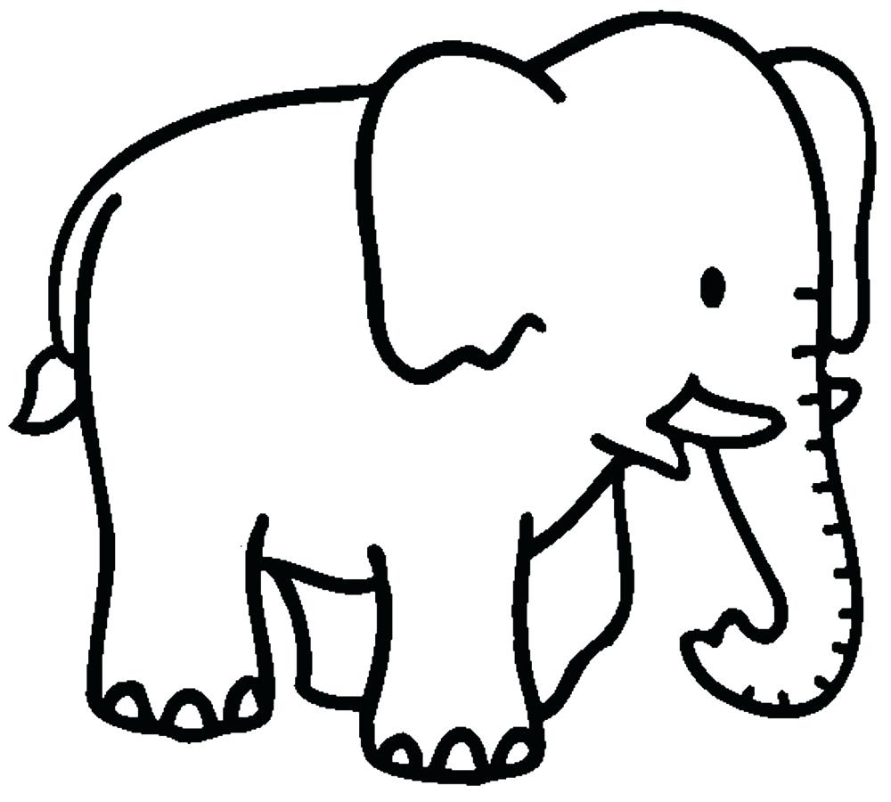 1000x900 Coloring Cartoon Elephant Coloring Pages