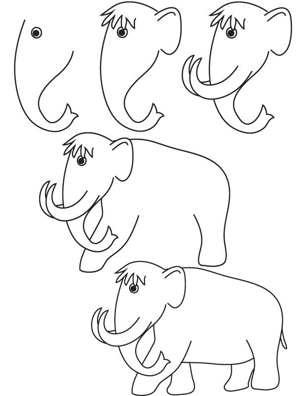 600x800 Drawing Mammoth