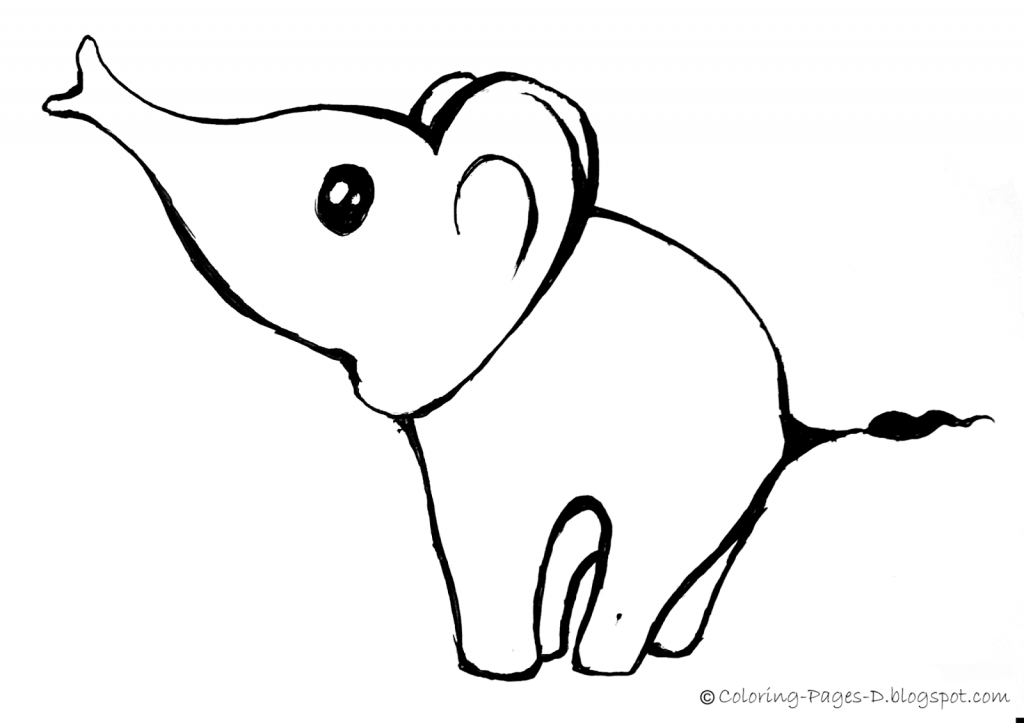 1024x723 Easy Elephant Drawing How To Draw An Easy Elephant Step Step