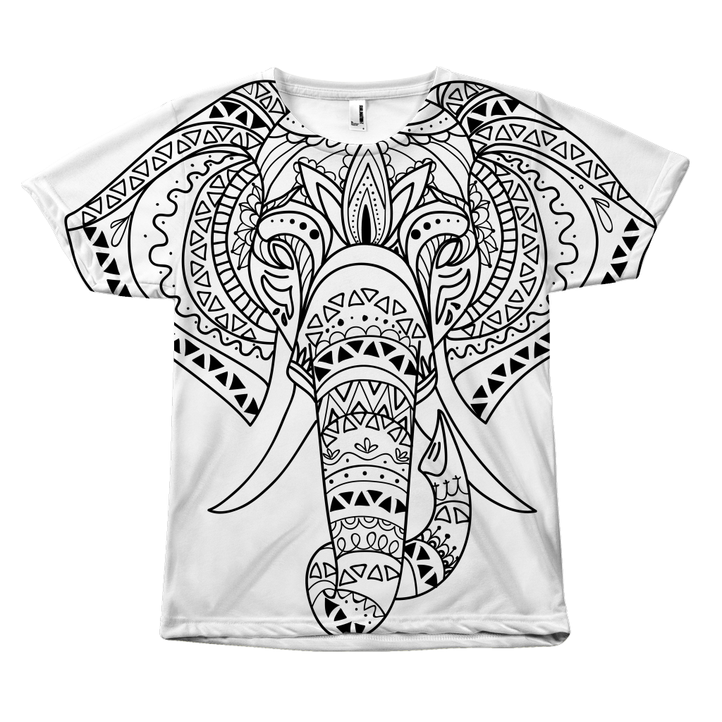1024x1024 Tribal Elephant Tee Teelandia