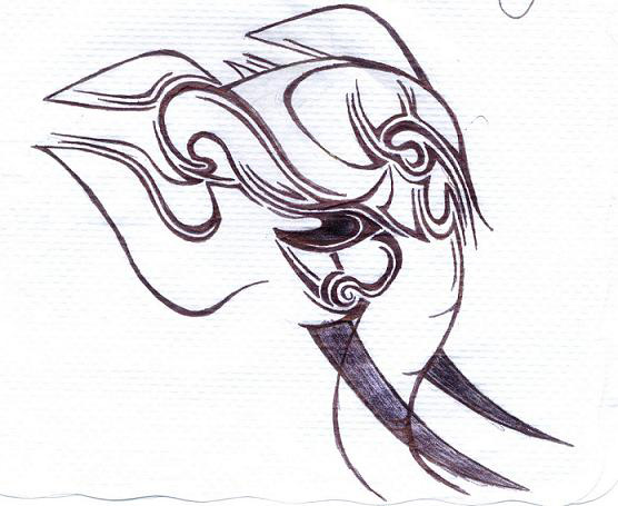 556x455 Tribal Elephant By Daze Dreams