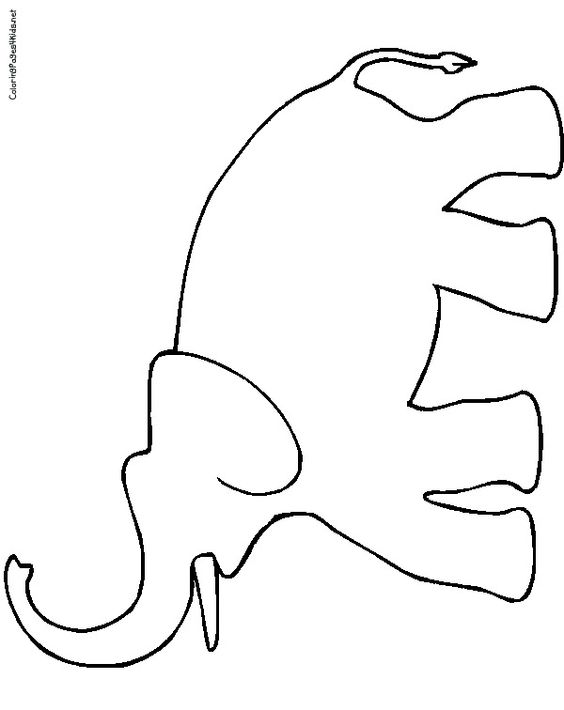 564x710 Elephant Trunk Coloring Sheet