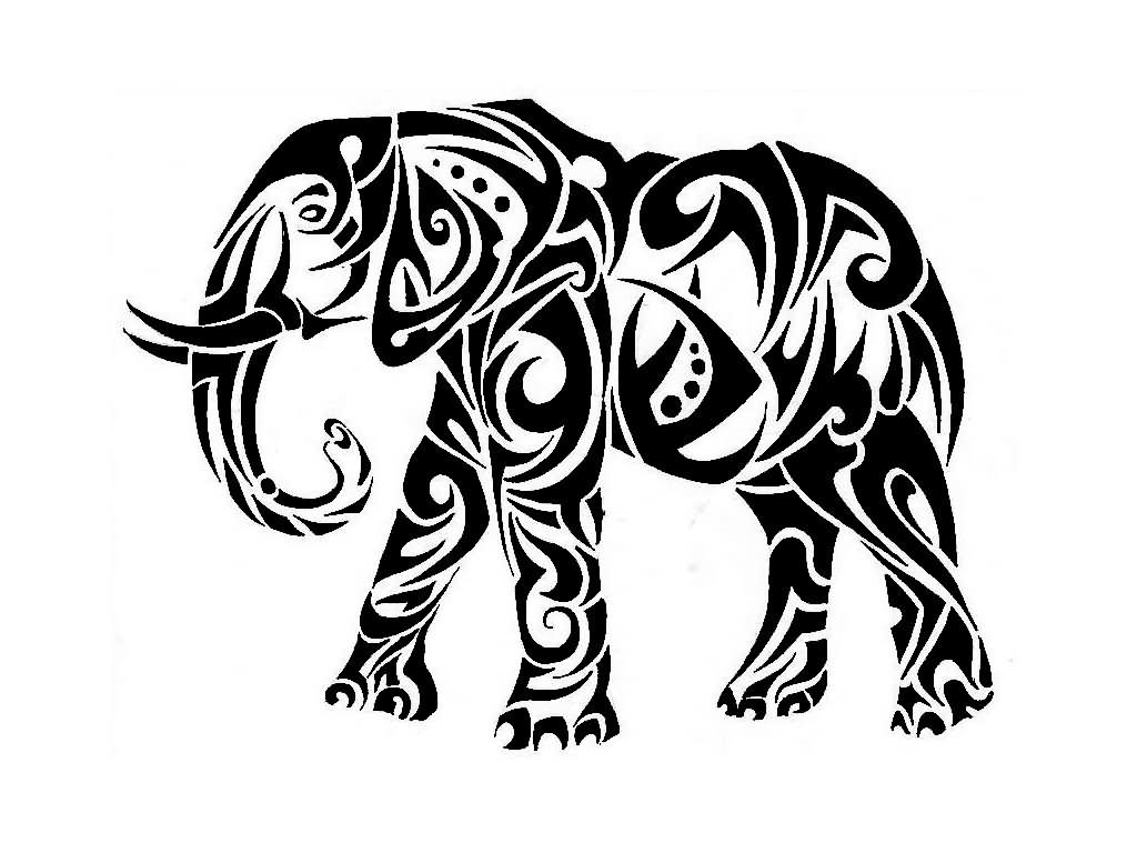 1024x768 Elephant Tribal Tattoo Designs And Pictures