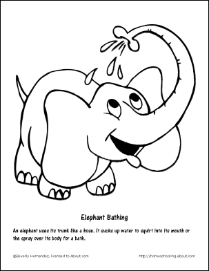 303x392 Asian Elephant Coloring Pages
