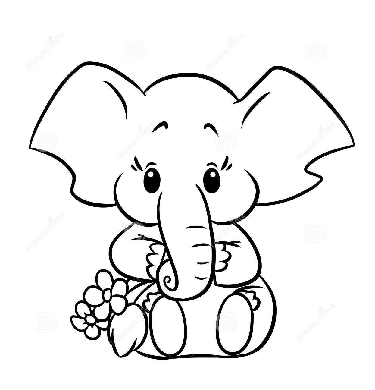 1245x1294 Elephant Coloring Pages, Printable Baby Elephant Sheets For Kids