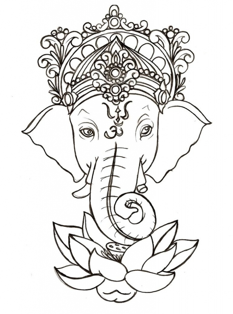 760x1024 Elephant Flower Drawing 14 Images Of Flower Coloring Pages Tumblr