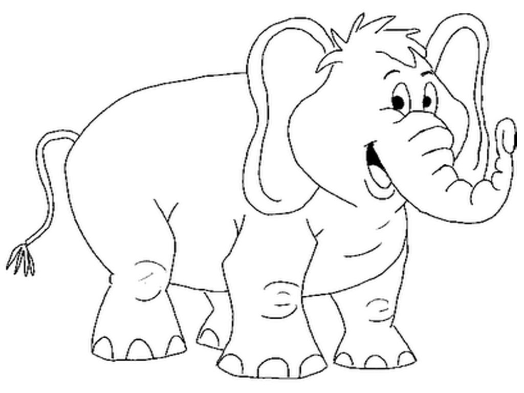1024x768 Picture Of Elephant To Color