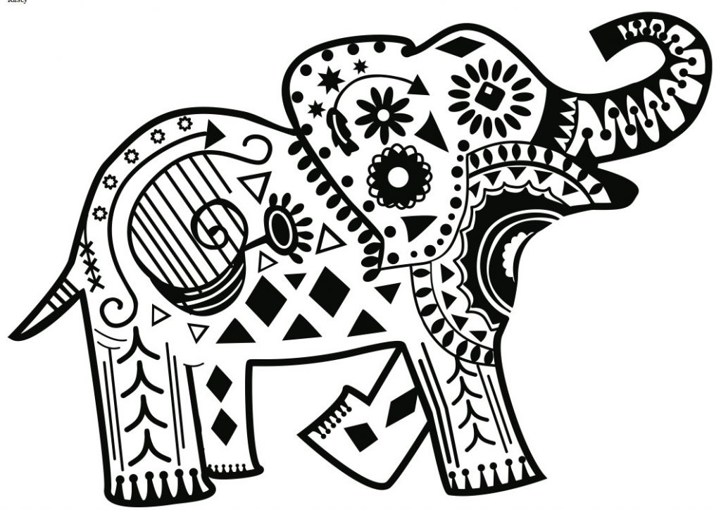 1024x724 Tribal Elephant Wallpaper