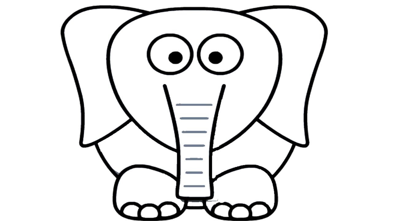 1280x720 Coloring Pages How To Draw Cute Cartoon Elephants Cute Baby