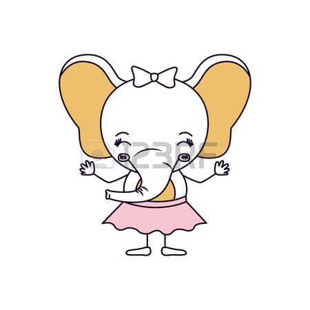 450x450 Silhouette Color Sections Caricature Of Cute Expression Of Female