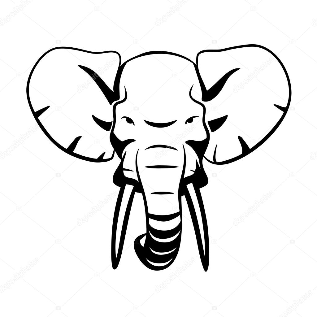 1024x1024 Elephant Head Stock Vector Bolkins