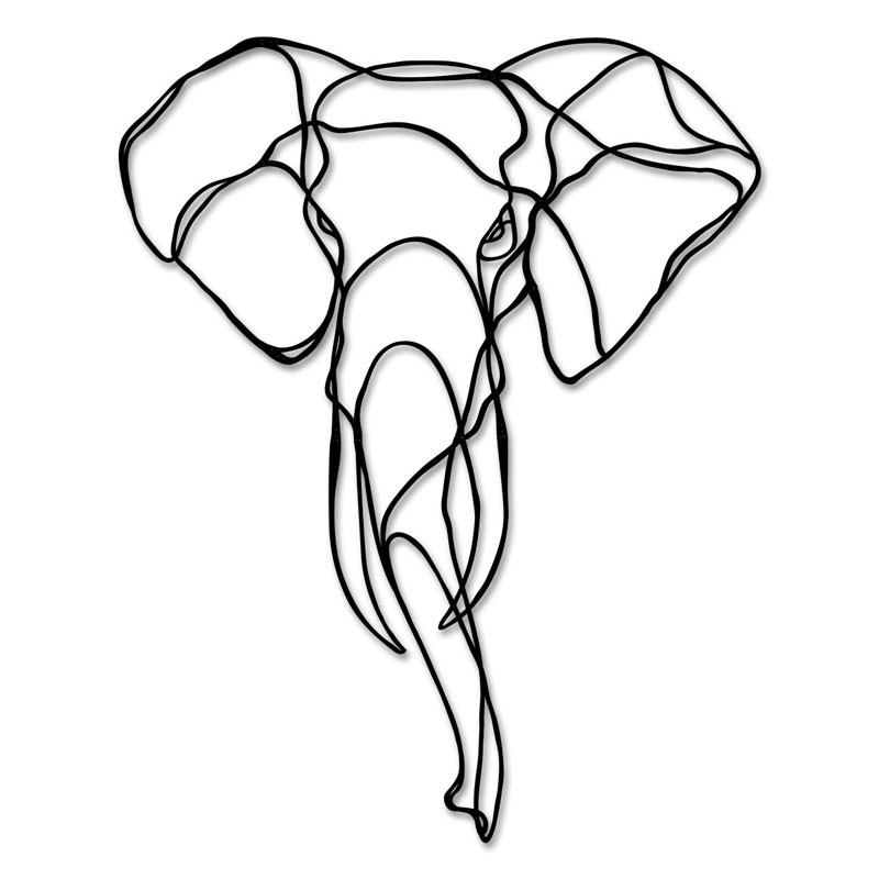 800x800 Mini Elephant Head Wooden Wall Art Wooden Wall Art, Elephant