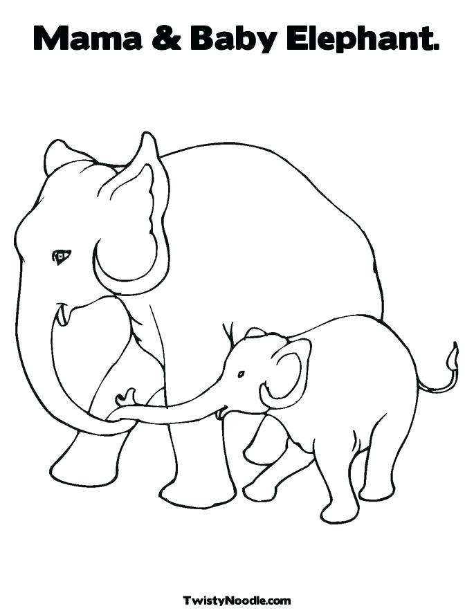 685x886 Elephants Pictures To Color Pin Drawn Elephant Color 3 Elephants