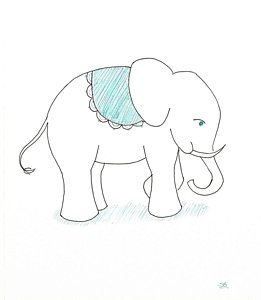 261x300 Baby Elephant Drawings