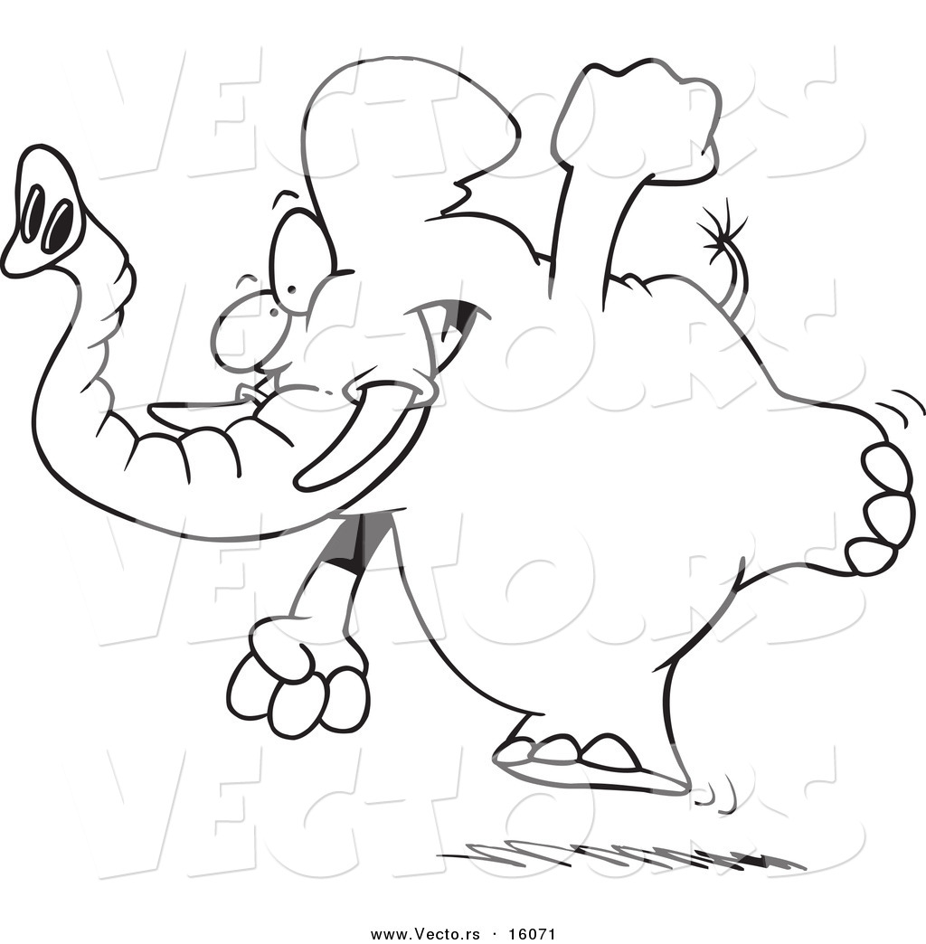 1024x1044 Vector Of A Cartoon Running Elephant