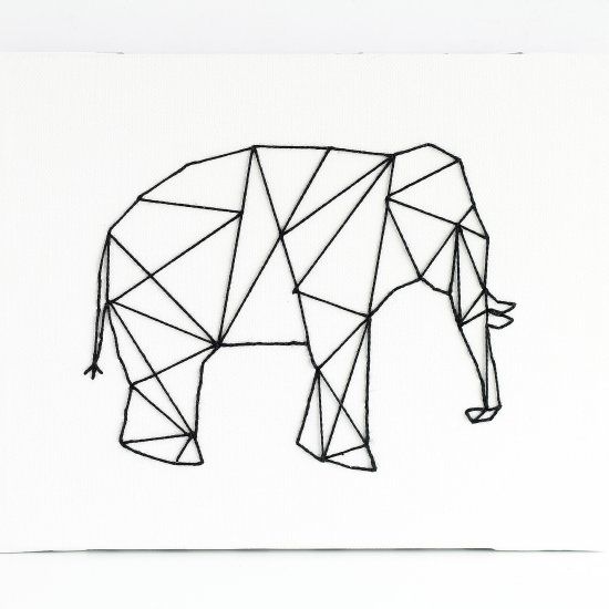 550x550 Drawn Elephant Straight Line