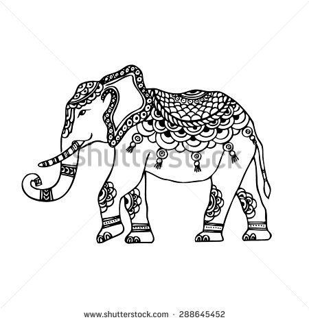 Elephant Indian Drawing