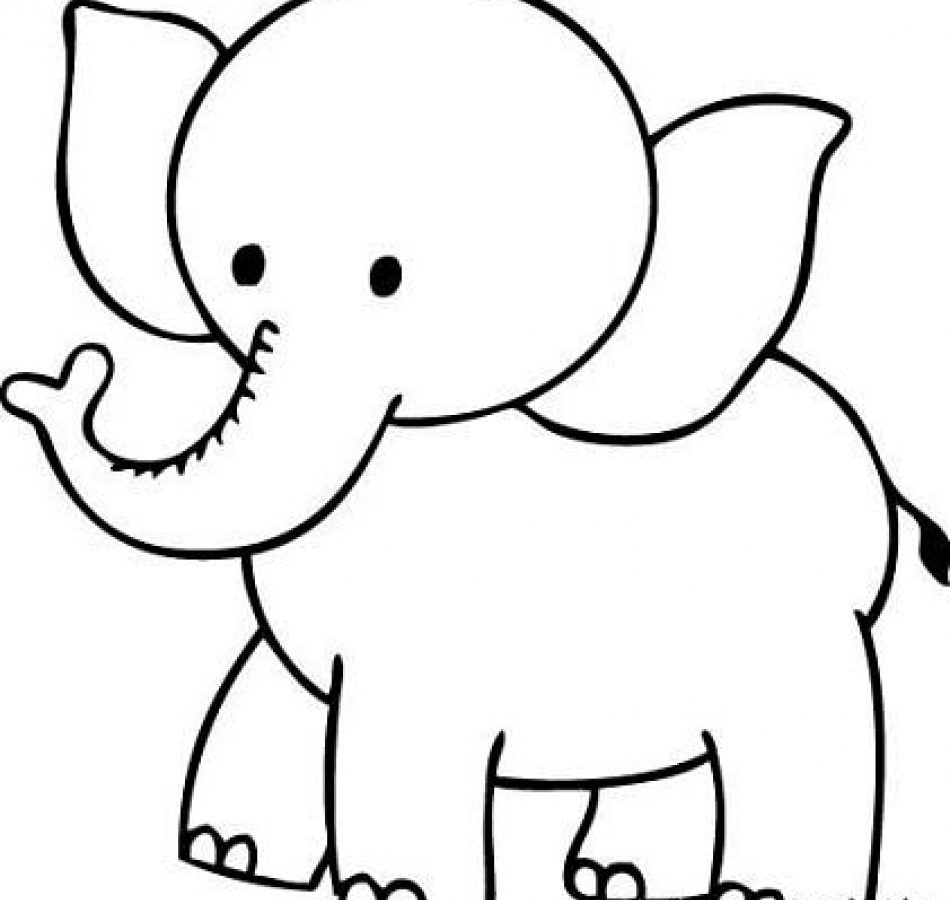 950x900 Draw Elephant Coloring Page For Your Download Free Animals Pages