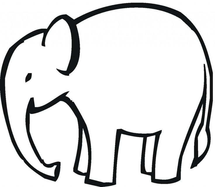 736x640 Simple Elephant Outline Simple Elephant Clipart Outline